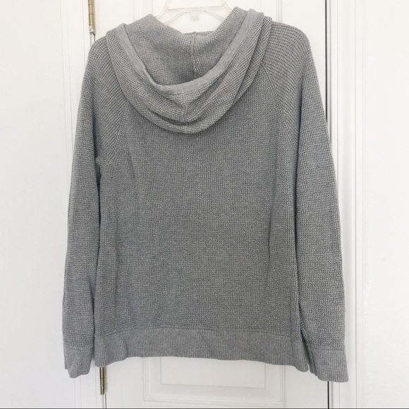Michael Kors Gray Thermal Hoodie Pull Over Sweater - Picture 2 of 6